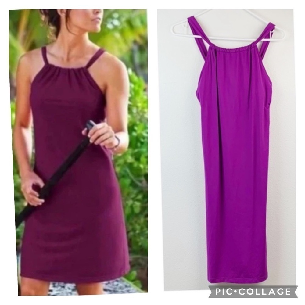 Athleta Kokomo swim dress convertible back with shelf bra. (foam cups removed)